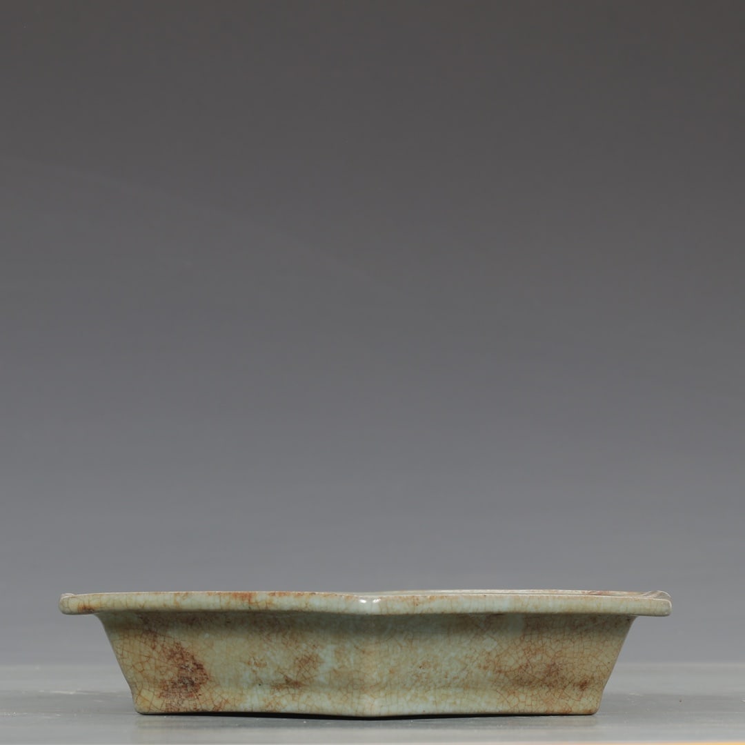 An Exquisite Ru yao Sky Blue Glazed Plate - 7