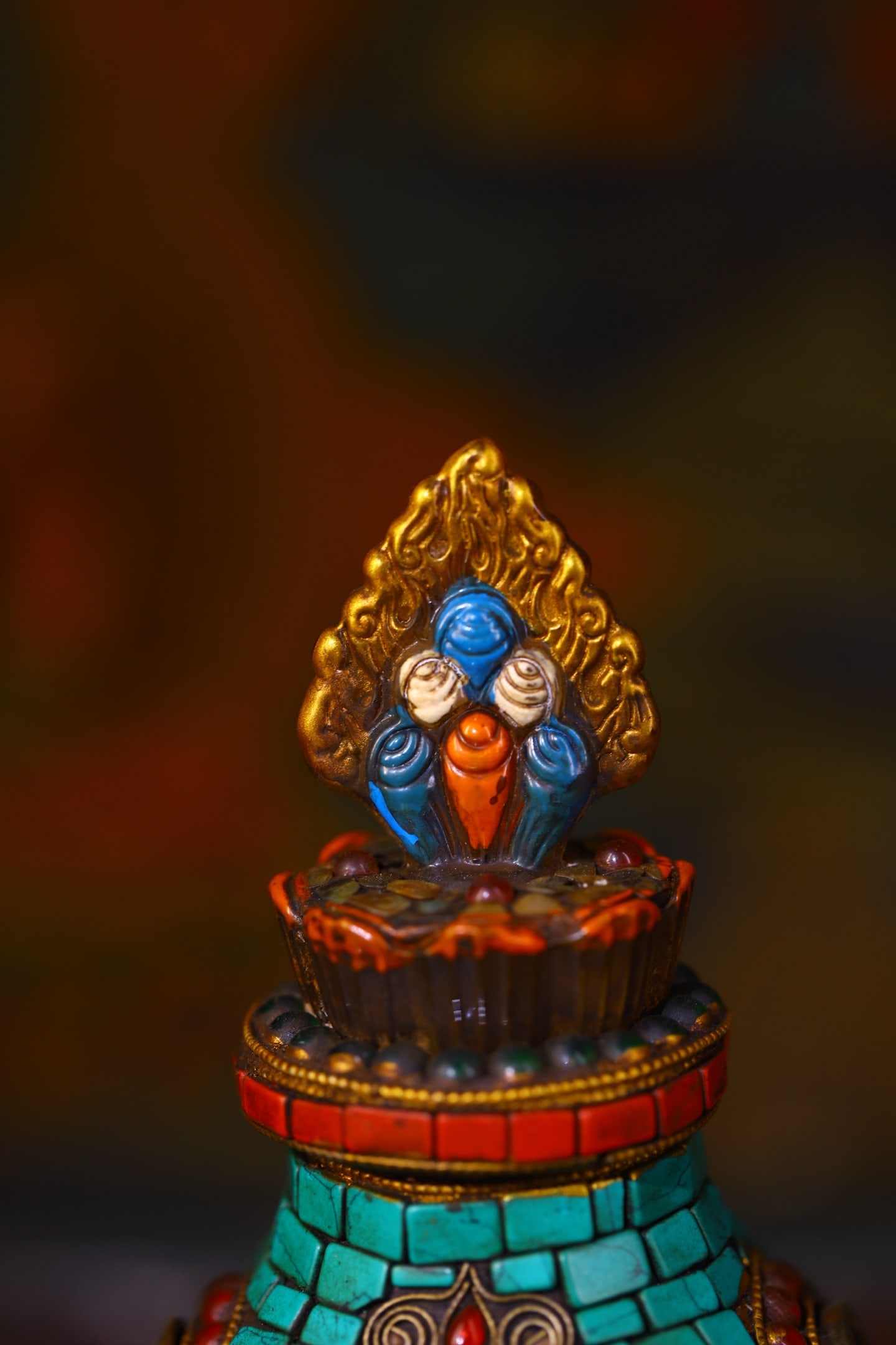 An Exquisite Crystal Inlaid Gems Gourd Ornament - 3