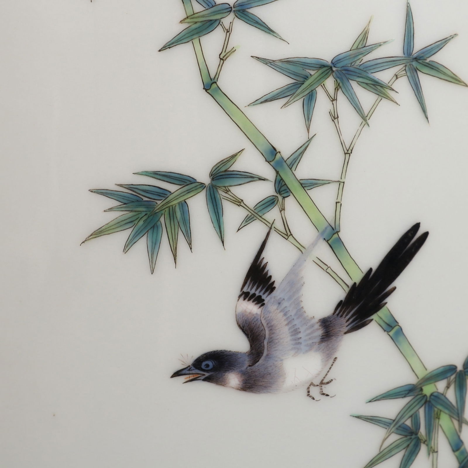 An Exquisite Enamel Flower and Bird Pattern with poem Brush Pot - 7