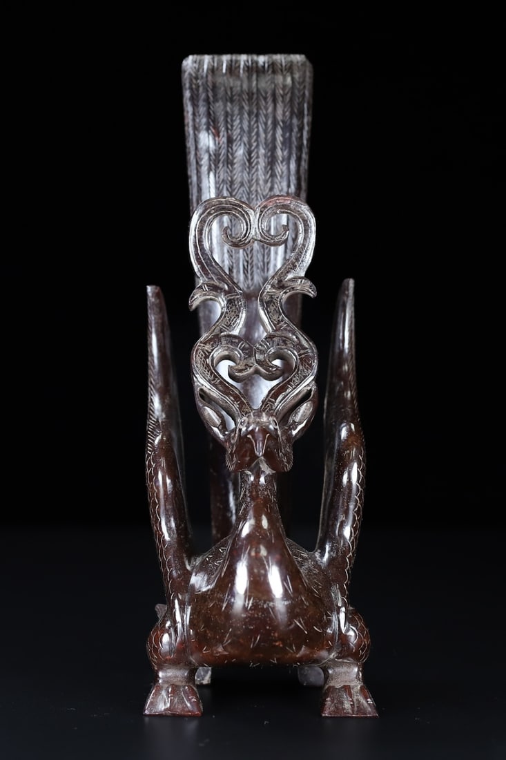 An Exquisite White Jade Phoenix Ornament - 2