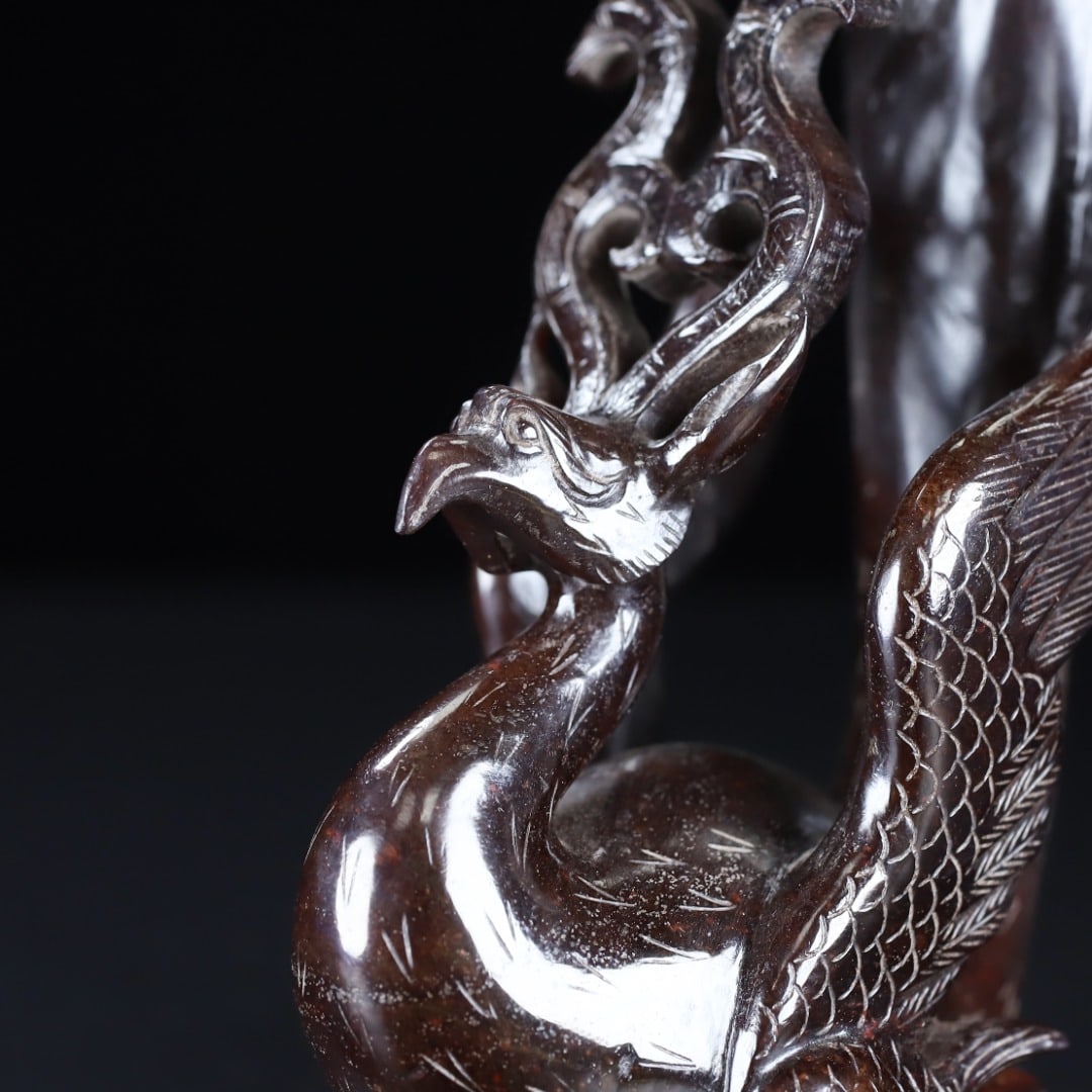 An Exquisite White Jade Phoenix Ornament - 3