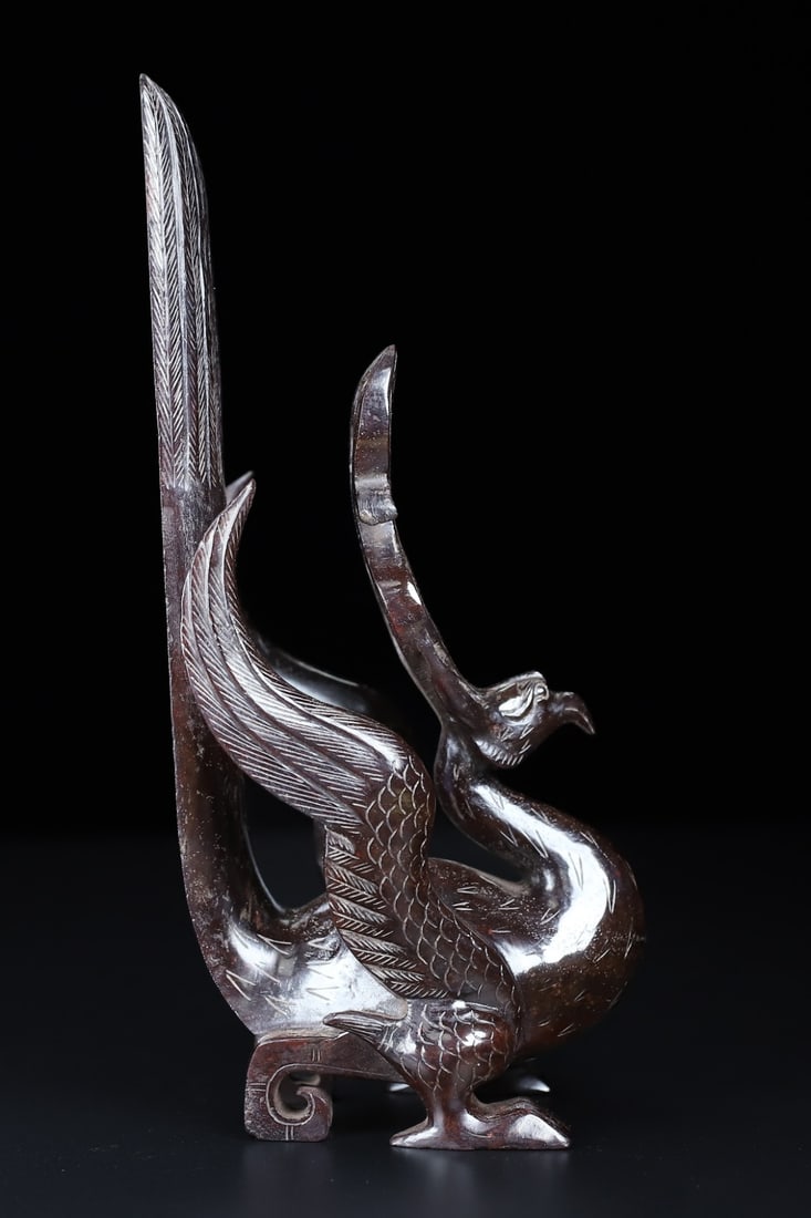 An Exquisite White Jade Phoenix Ornament - 6