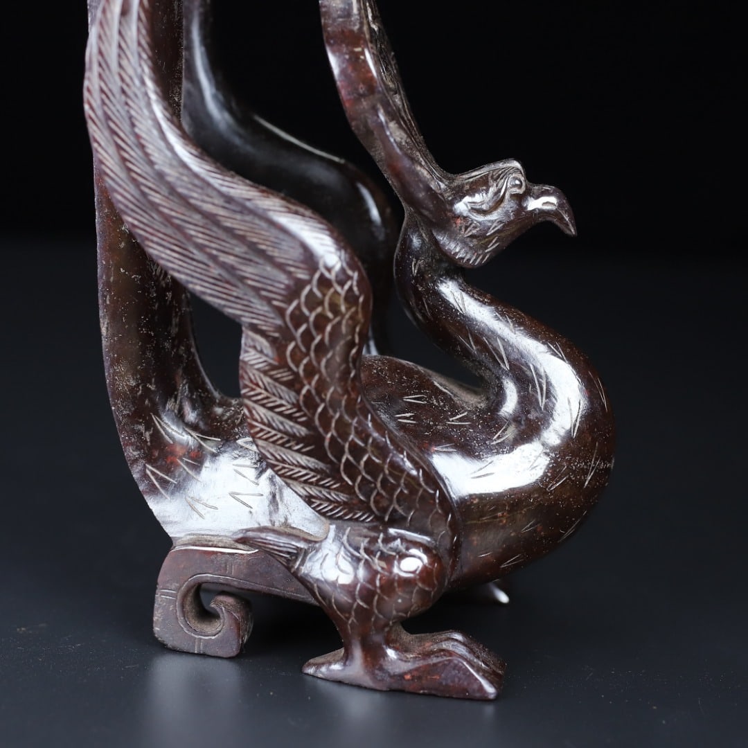 An Exquisite White Jade Phoenix Ornament - 7