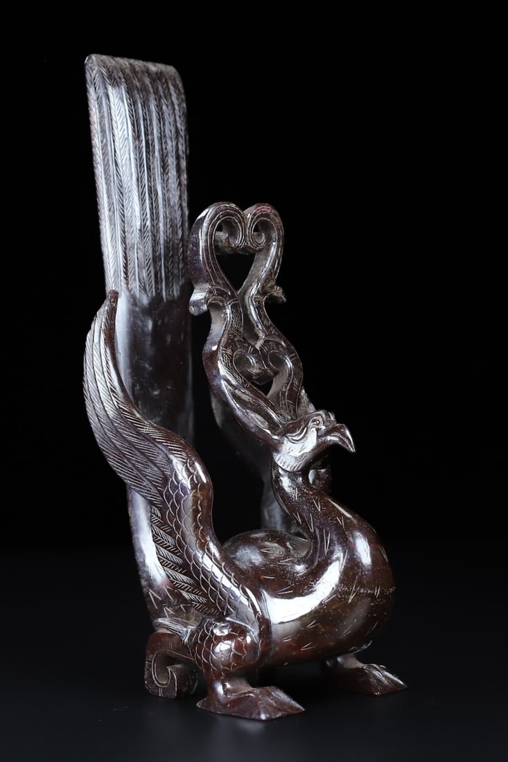 An Exquisite White Jade Phoenix Ornament - 8