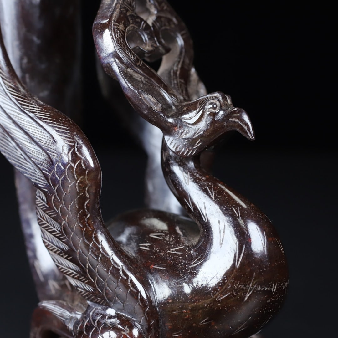 An Exquisite White Jade Phoenix Ornament - 9