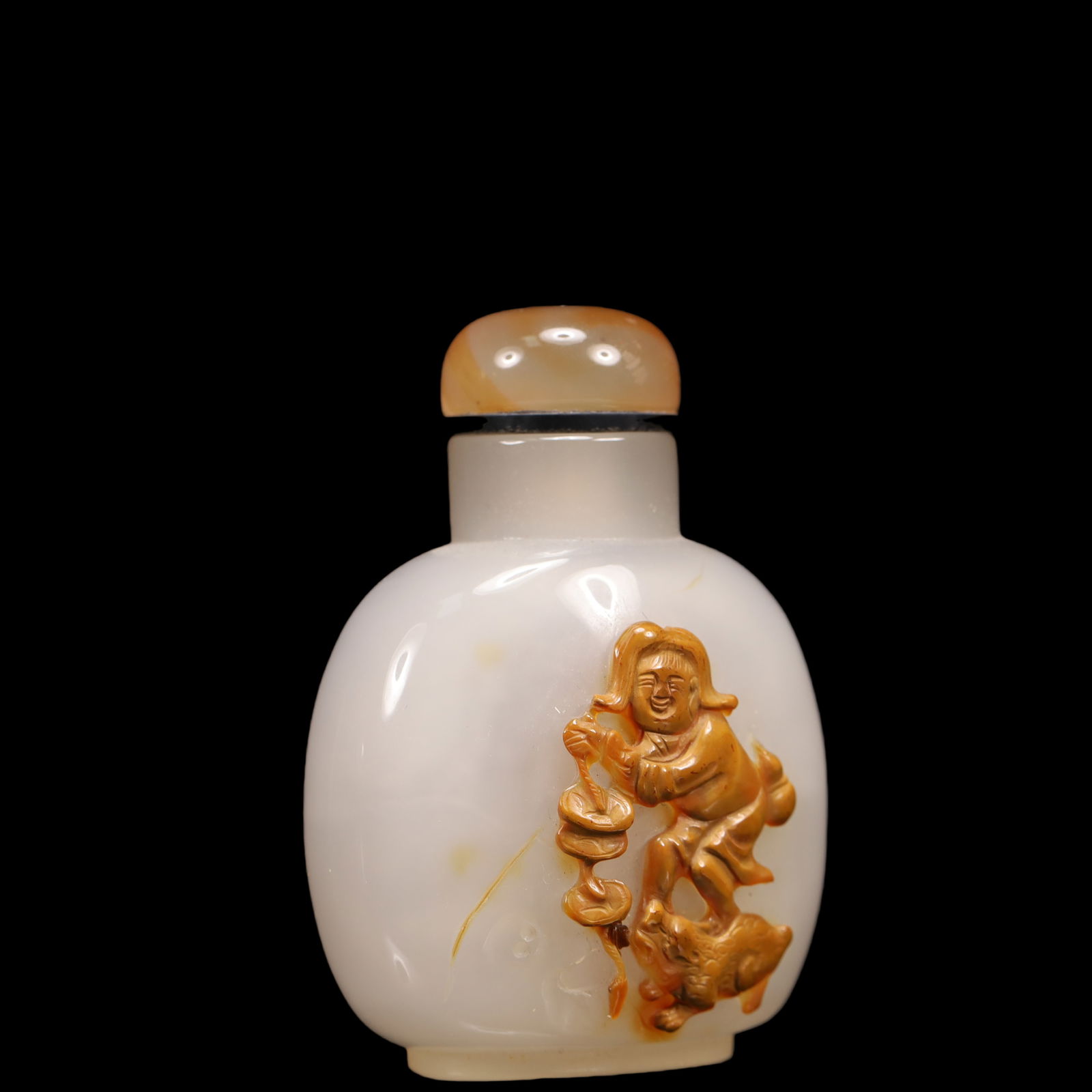 An Exquisite Agate Character and Story Pattern Snuff Bottle - 3