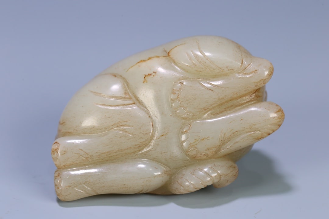 An Exquisite White Jade Elephant Ornament - 5