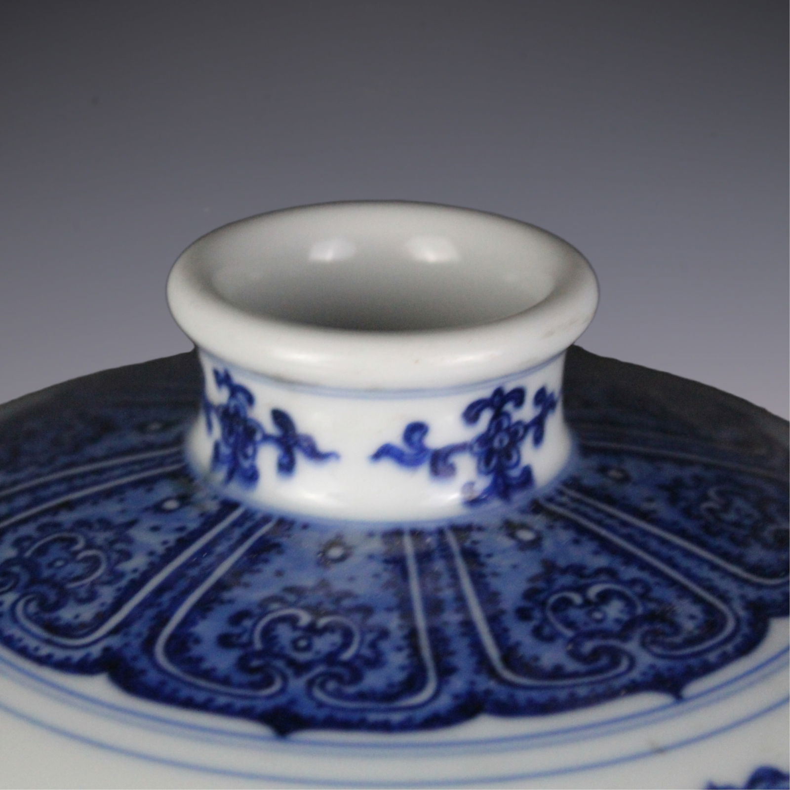 An Exquisite Blue and White Lotus Pattern Vase - 5