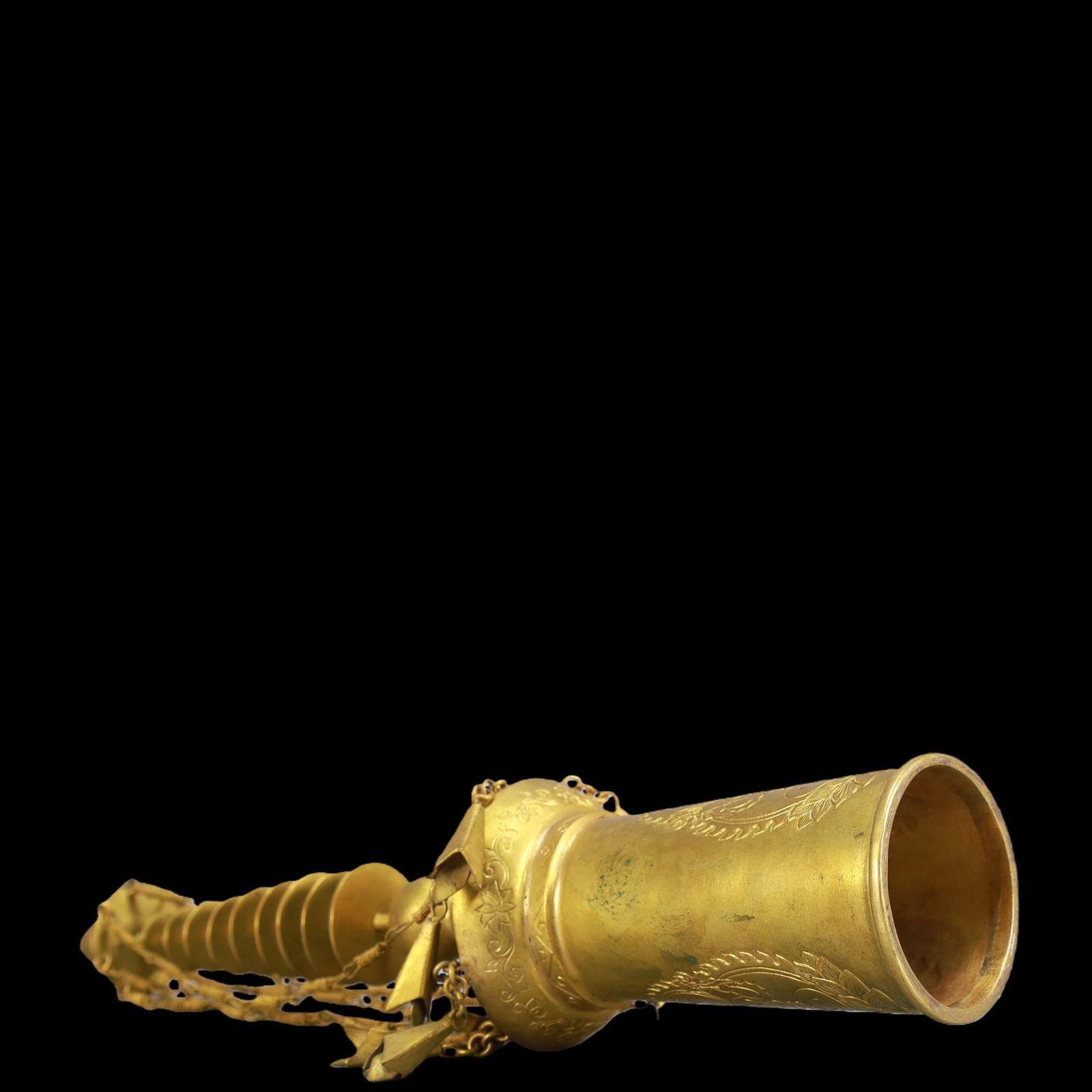 A Exquisite Gilt Bronze Buddha statue Pattern Pagoda - 9