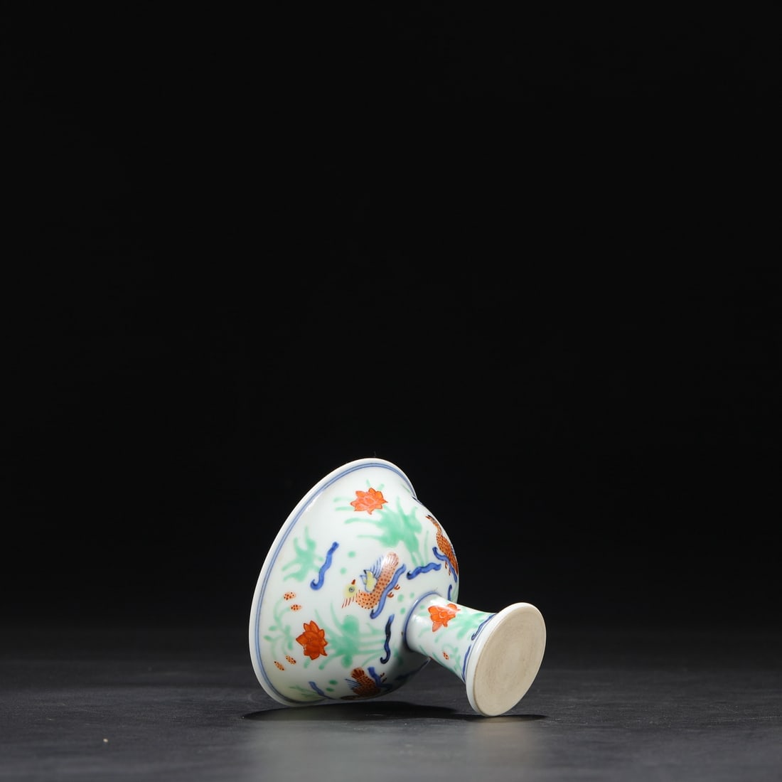An Exquisite Wucai Flower and Bird Pattern Cup - 7