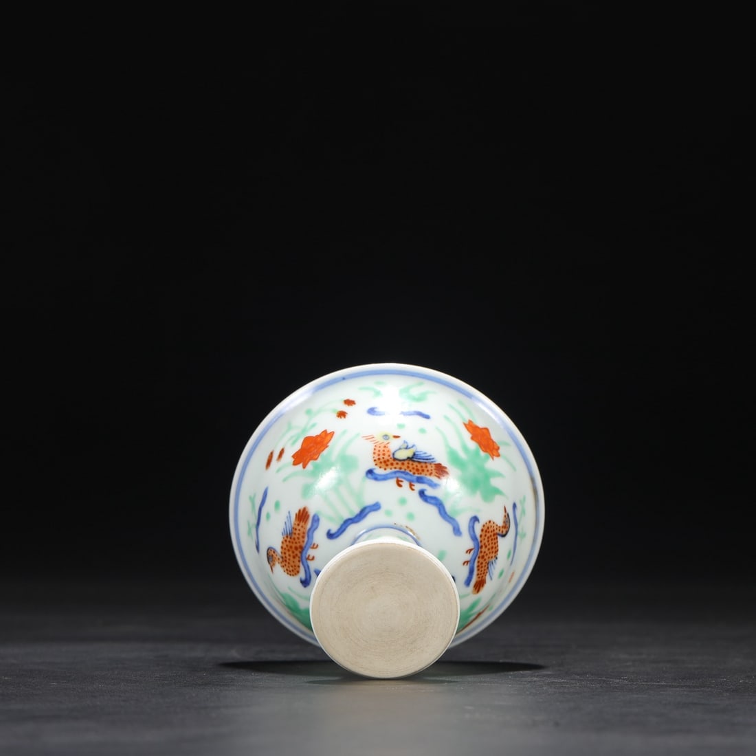 An Exquisite Wucai Flower and Bird Pattern Cup - 8