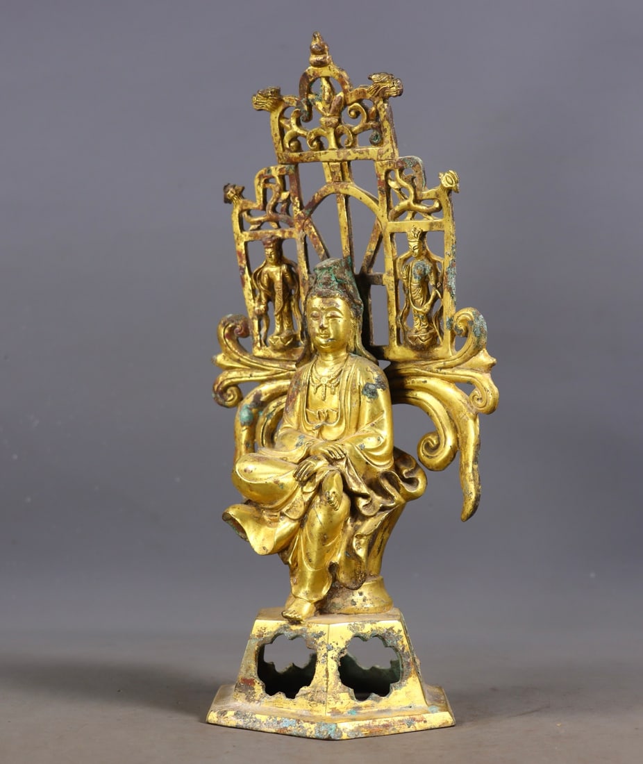 An Exquisite Gilt Bronze Buddha Statue - 3