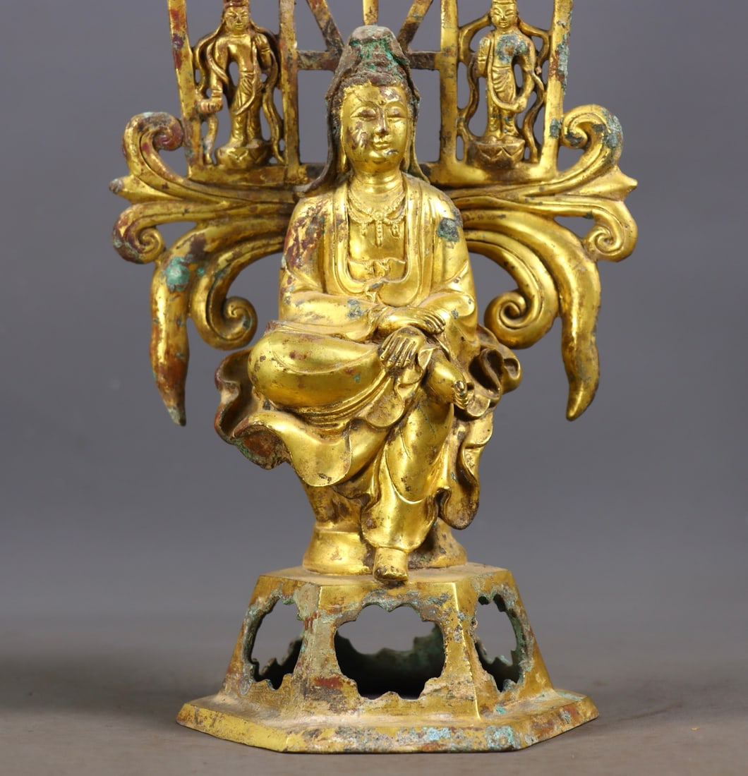 An Exquisite Gilt Bronze Buddha Statue - 7