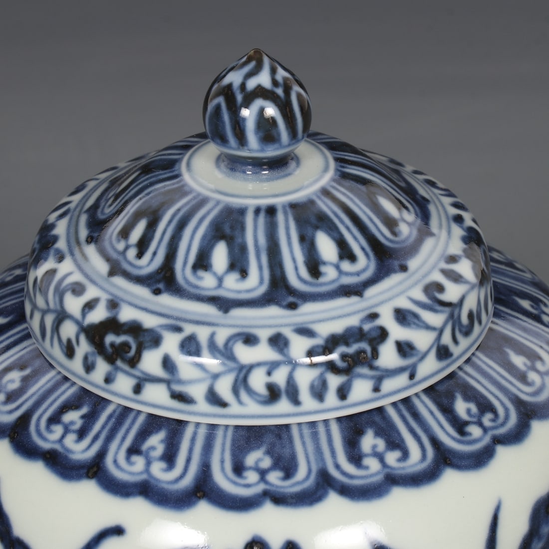 An Exquisite Blue and White Lotus Pattern Jar - 3