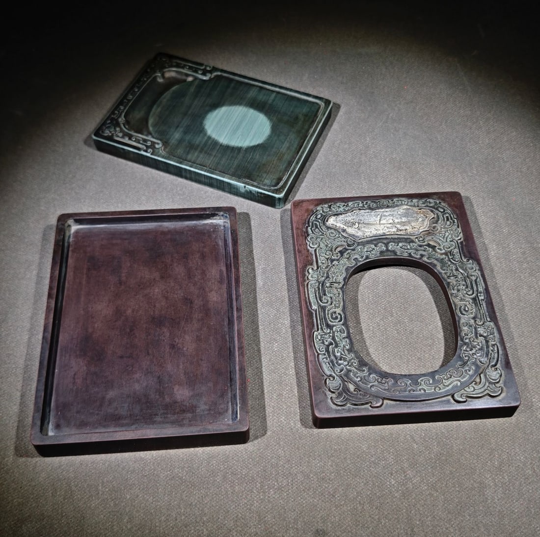 An Exquisite Dragon Pattern with poem Inkstone - 6