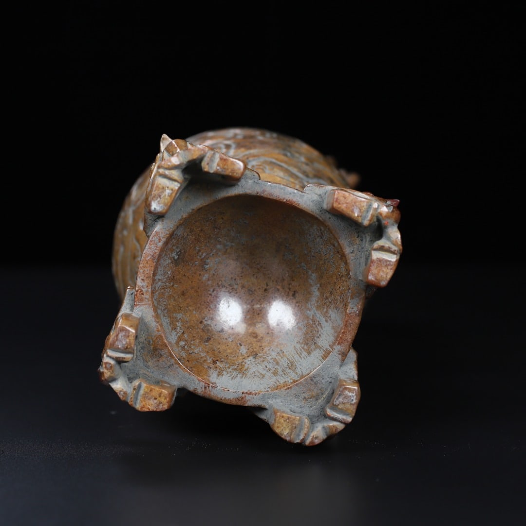 An Exquisite White Jade Dragon and Phoenix Pattern Double-Ears Vase - 10