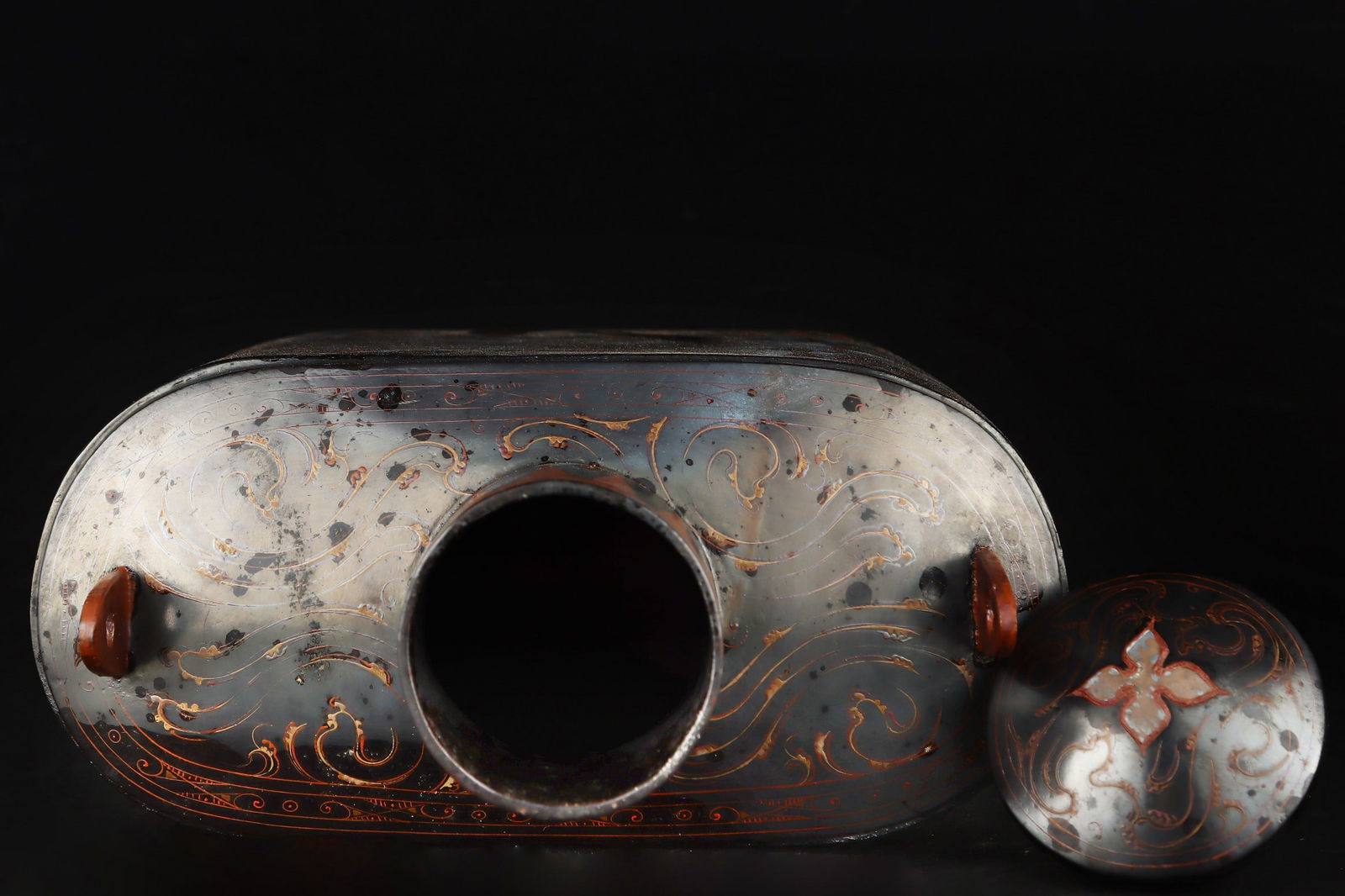 An Exquisite Silver Dragon Pattern Double-Ears Vase - 4