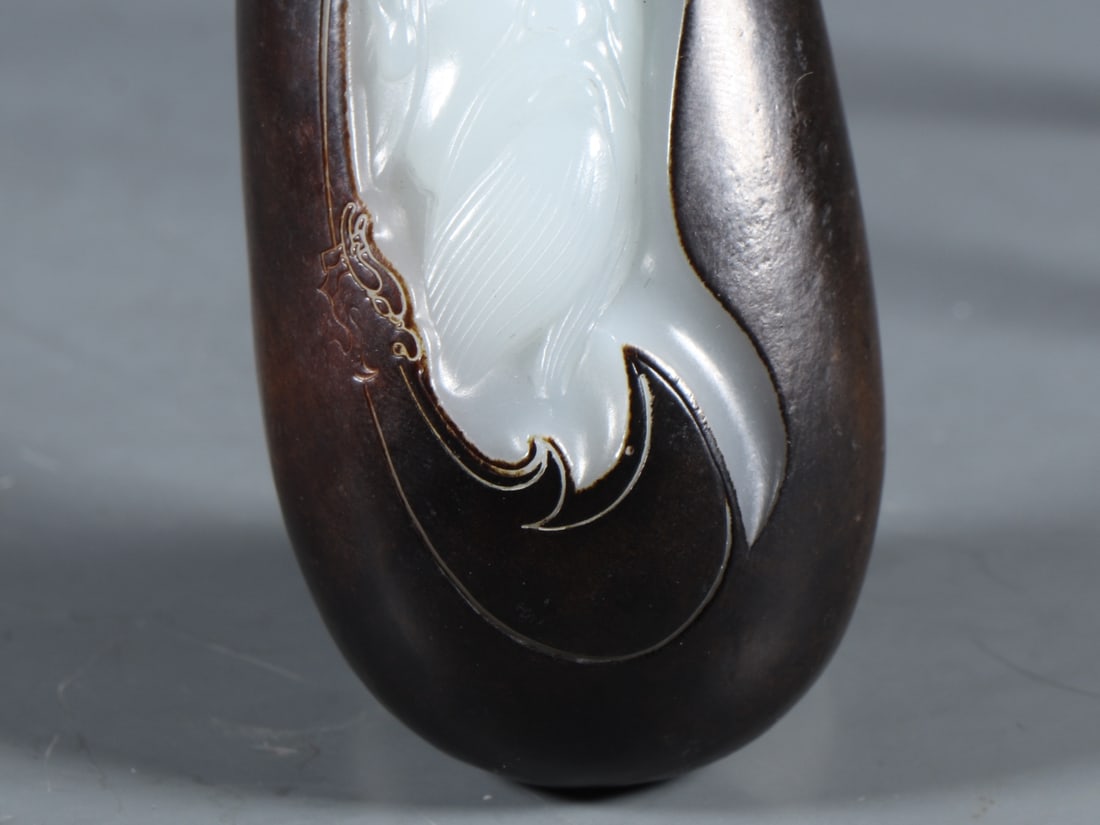 An Exquisite White Jade Figure Pattern Pendant - 5