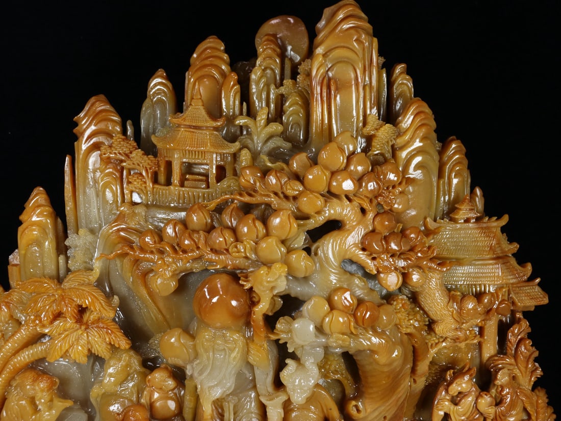 An Exquisite Shoushan Stone Auspicious Beast Pattern Ornament - 3