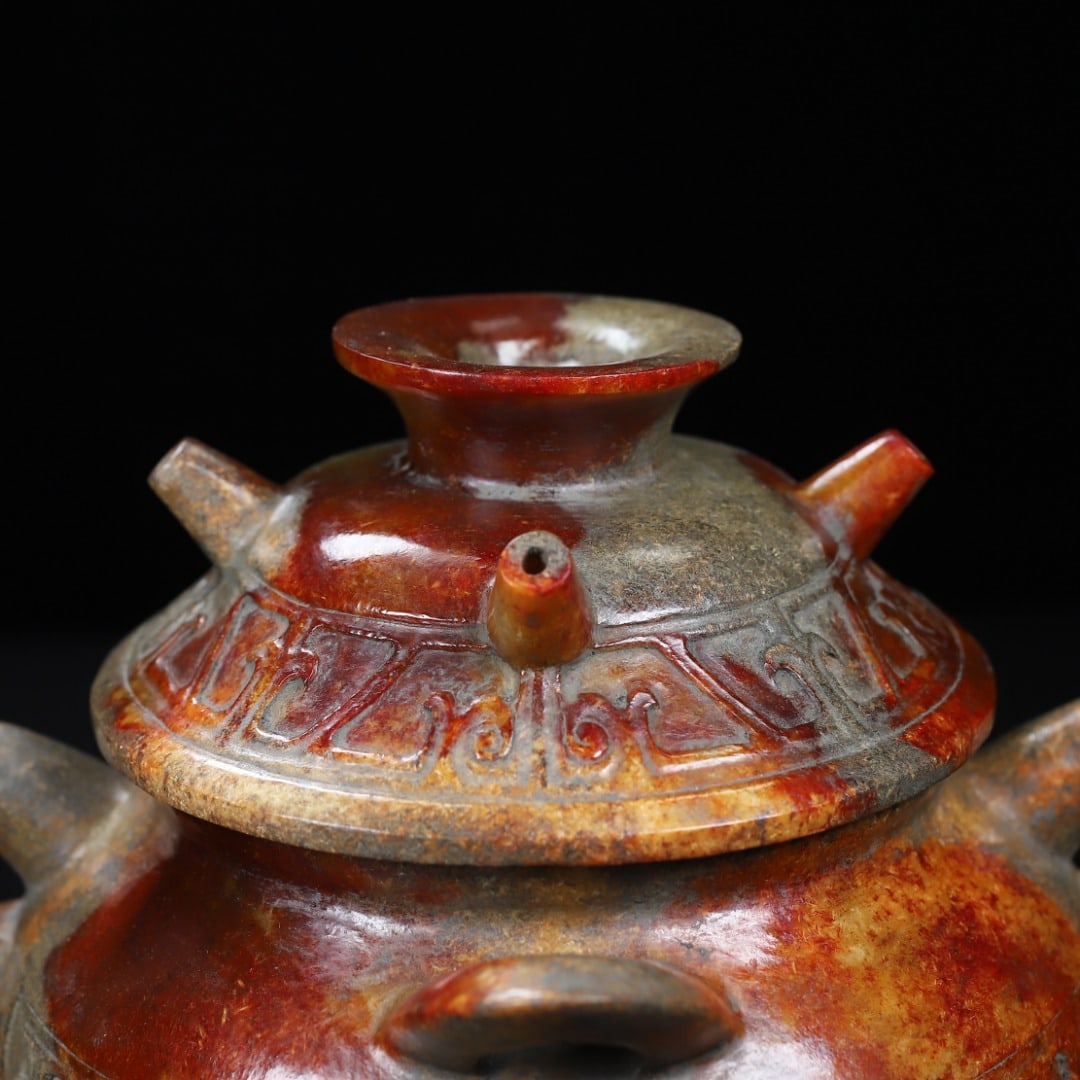 An Exquisite White Jade Bird Pattern Censer - 3