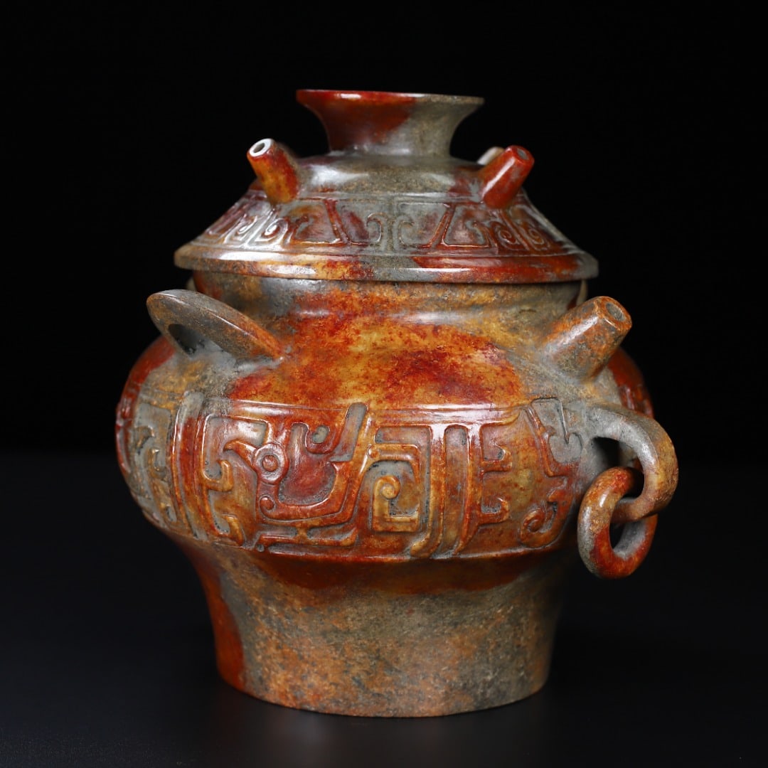 An Exquisite White Jade Bird Pattern Censer - 4