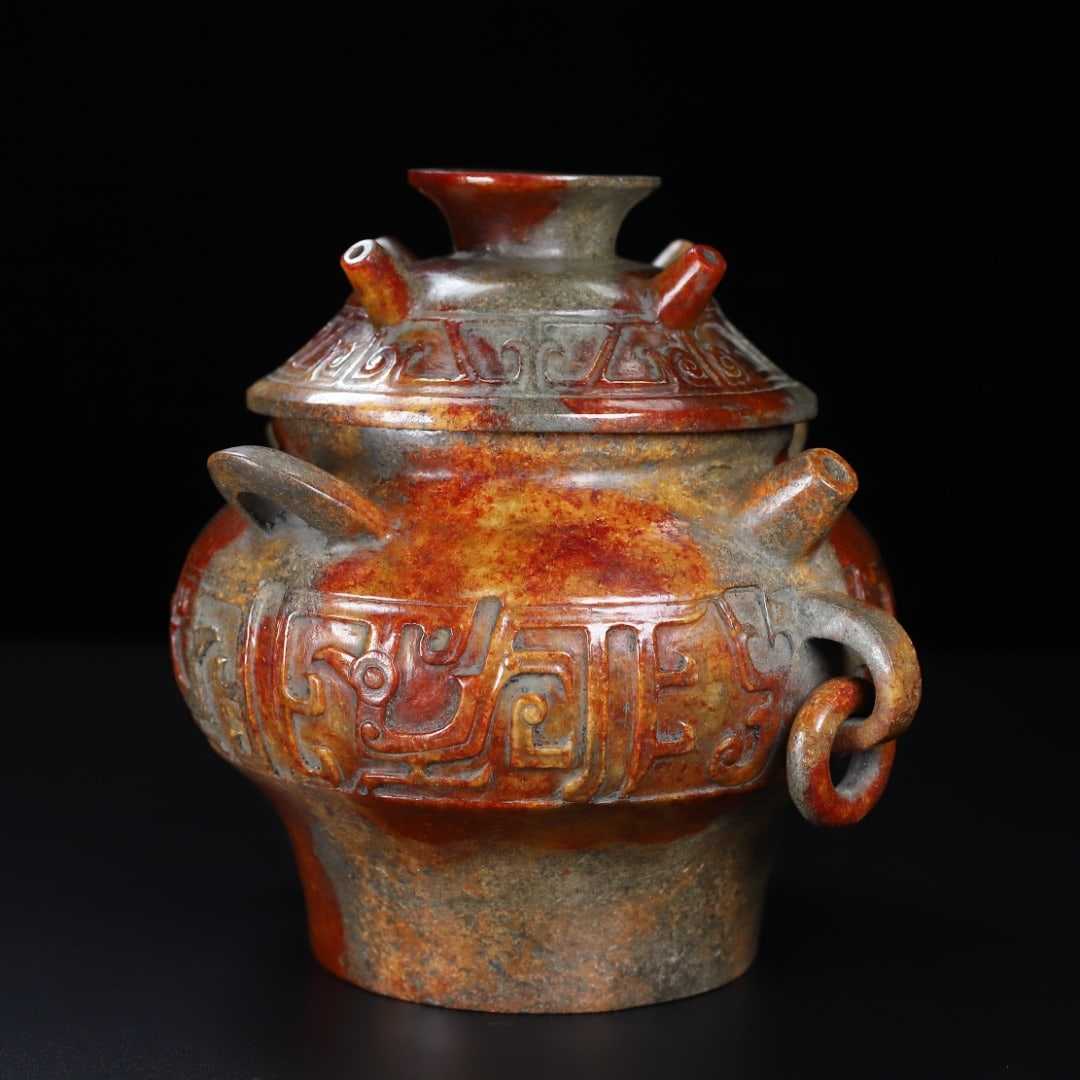 An Exquisite White Jade Bird Pattern Censer - 5