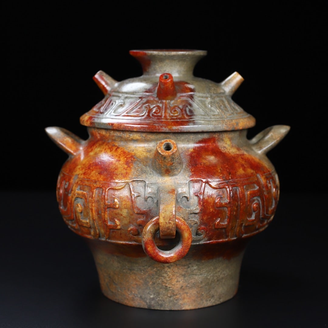 An Exquisite White Jade Bird Pattern Censer - 6