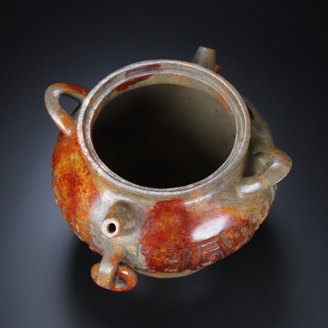 An Exquisite White Jade Bird Pattern Censer - 9
