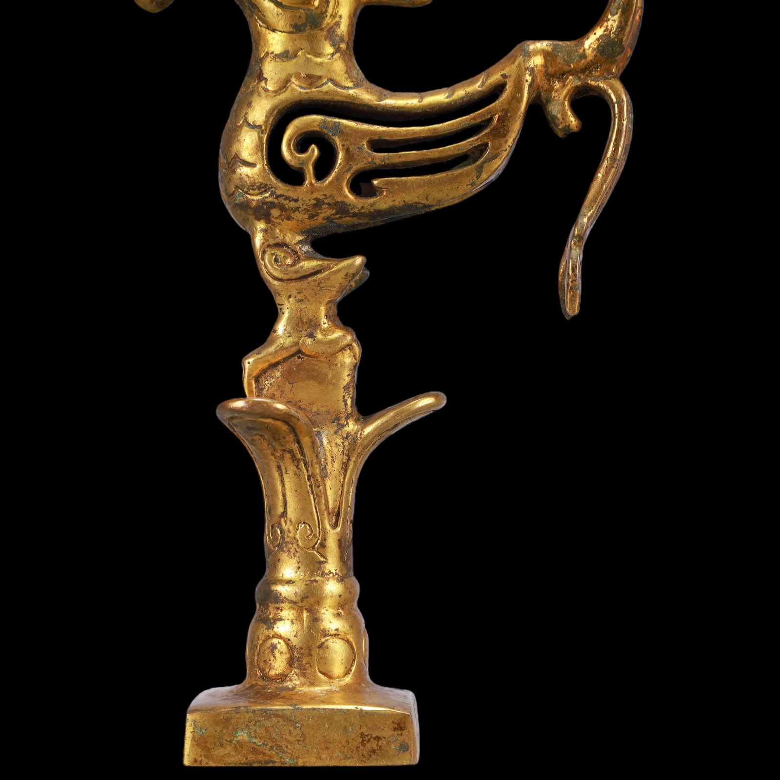 A Exquisite Gilt Bronze Bird Ornament - 3