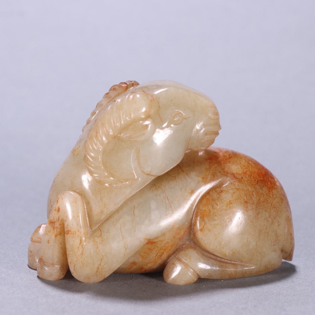 An Exquisite White Jade Sheep Ornament - 2