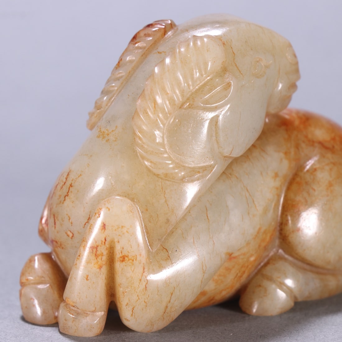 An Exquisite White Jade Sheep Ornament - 7