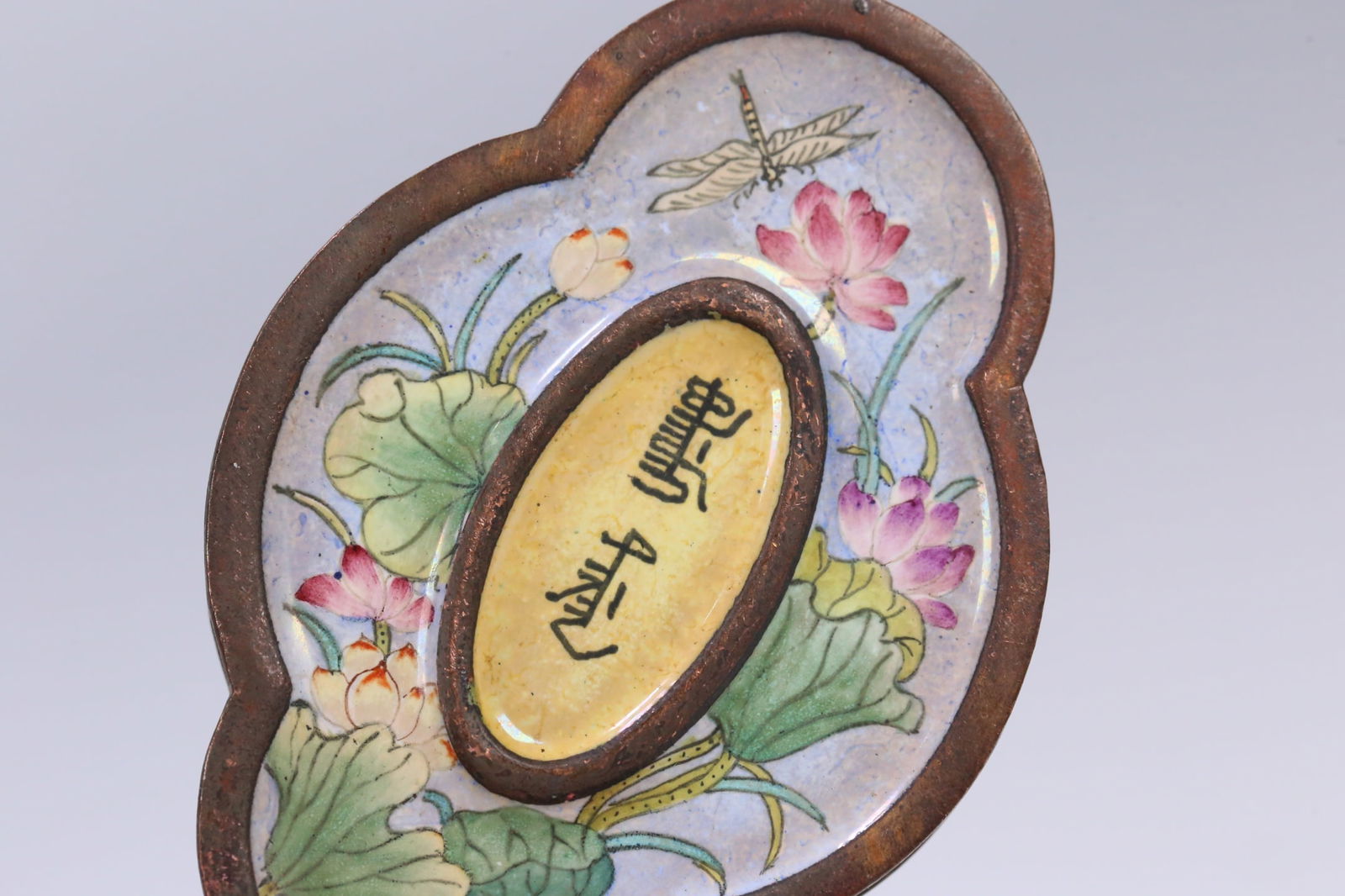 An Exquisite Cloisonne Flower Pattern Brand - 5