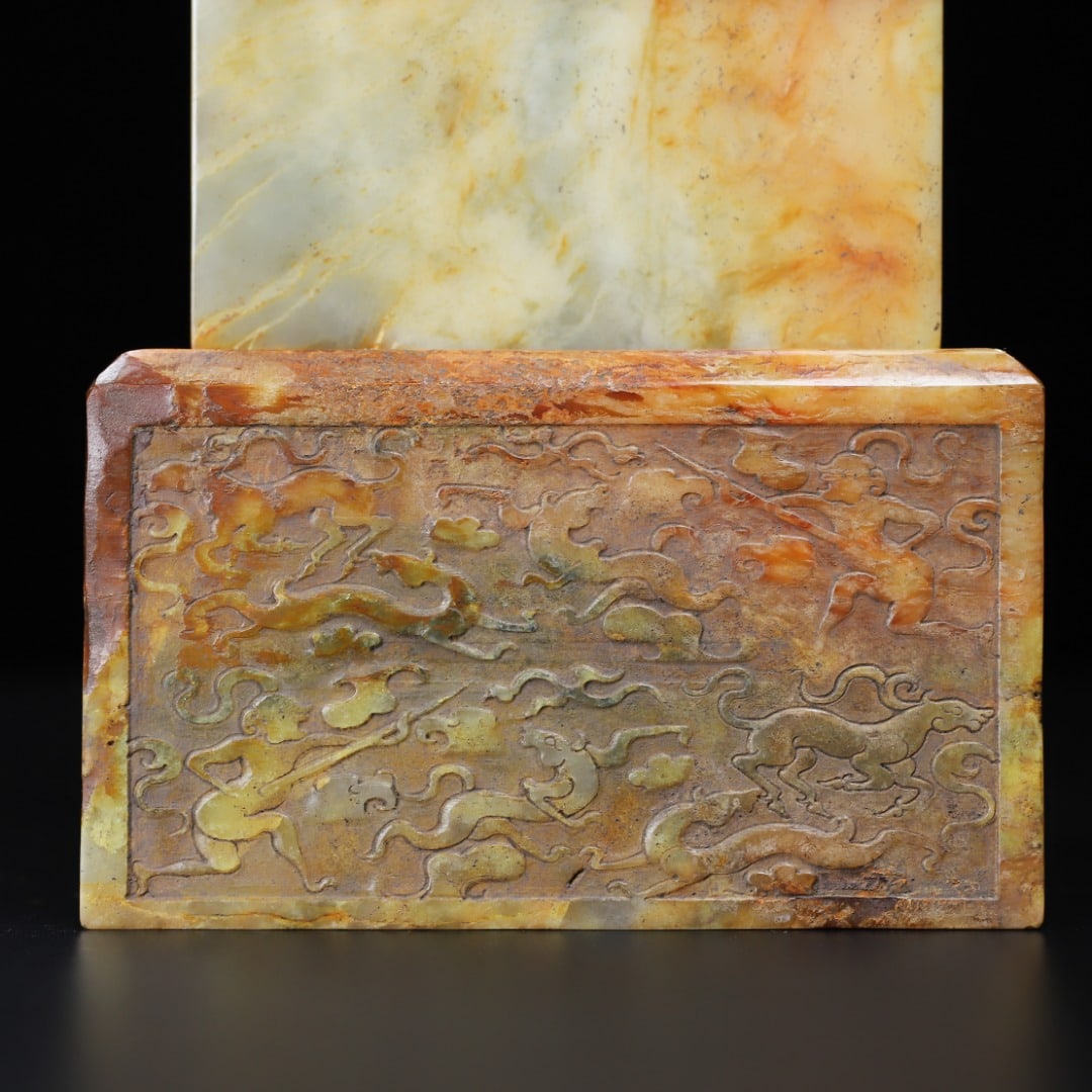 An Exquisite White Jade Auspicious Beast Seal - 6