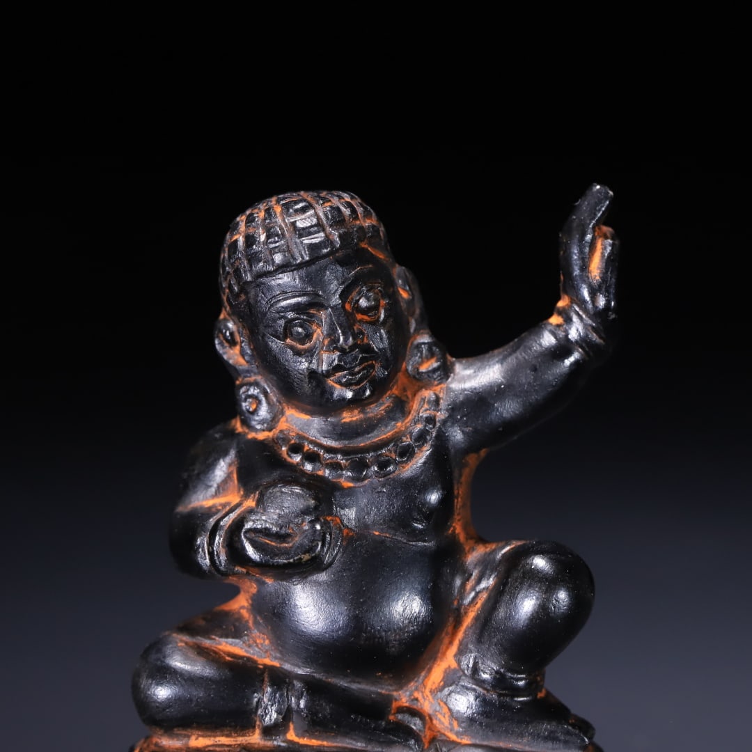 An Exquisite Black Stone Buddha Statue - 5