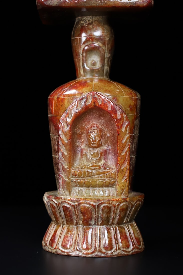 An Exquisite White Jade Pagoda - 3