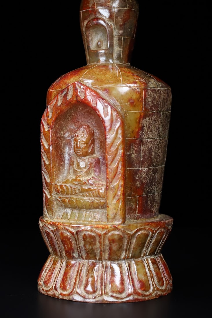 An Exquisite White Jade Pagoda - 4
