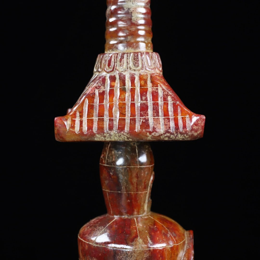 An Exquisite White Jade Pagoda - 8