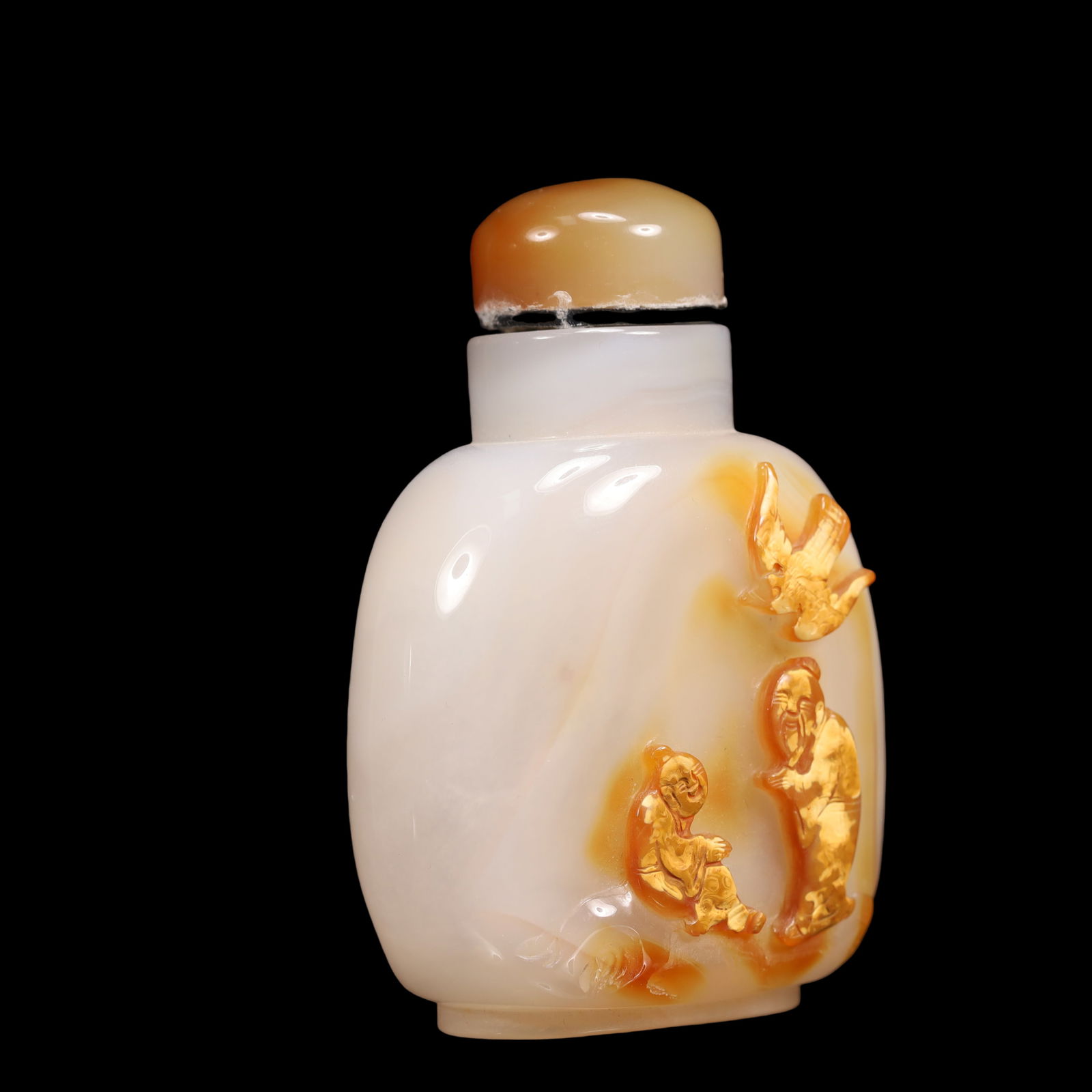 An Exquisite Agate Character and Story Pattern Snuff Bottle - 3