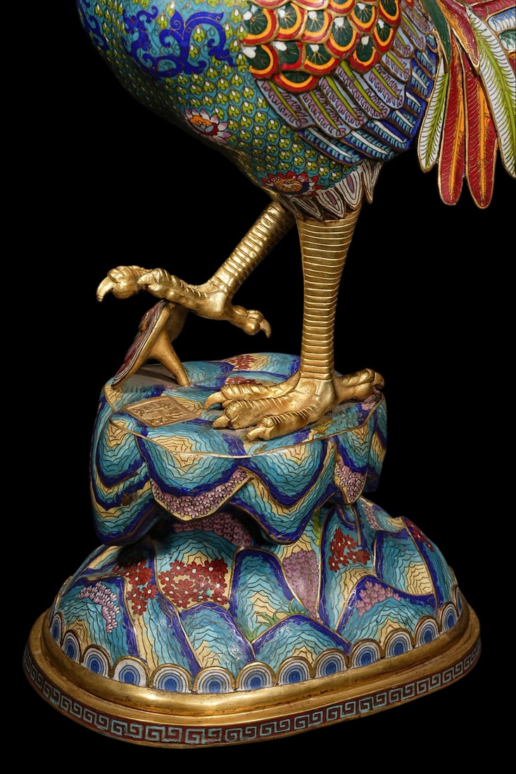 An Exquisite Cloisonne Rooster Ornament - 3