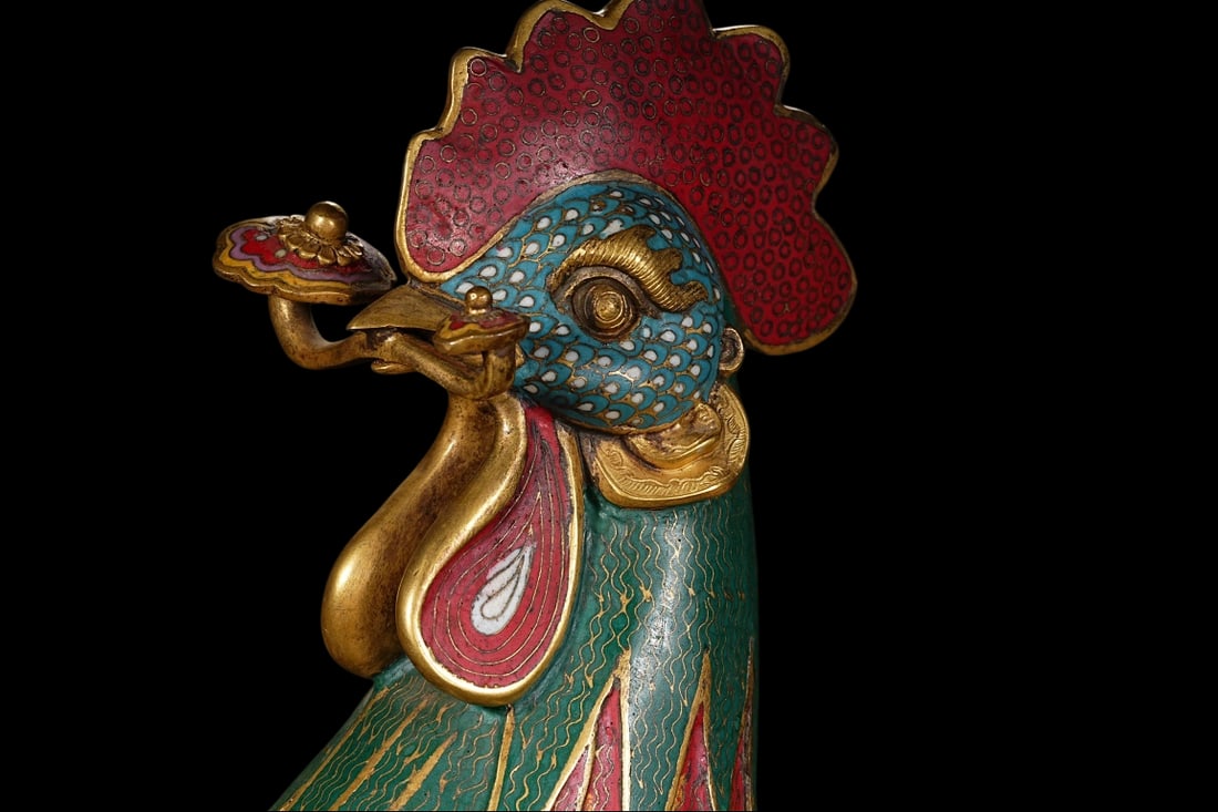 An Exquisite Cloisonne Rooster Ornament - 4