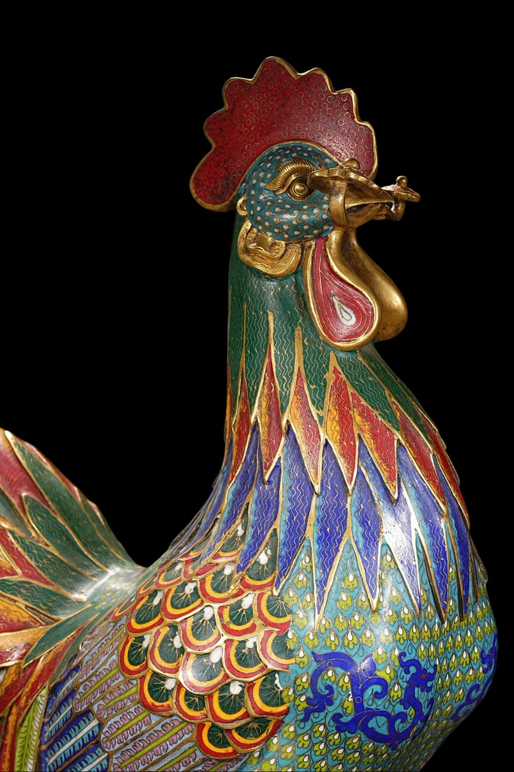 An Exquisite Cloisonne Rooster Ornament - 7