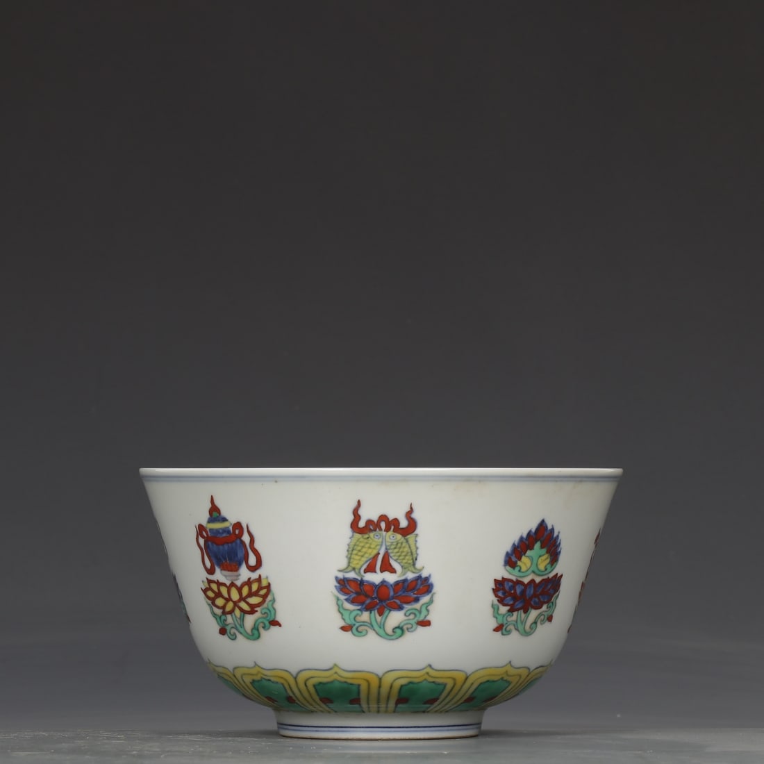 An Exquisite Doucai Eight Treasures Pattern Bowl - 2