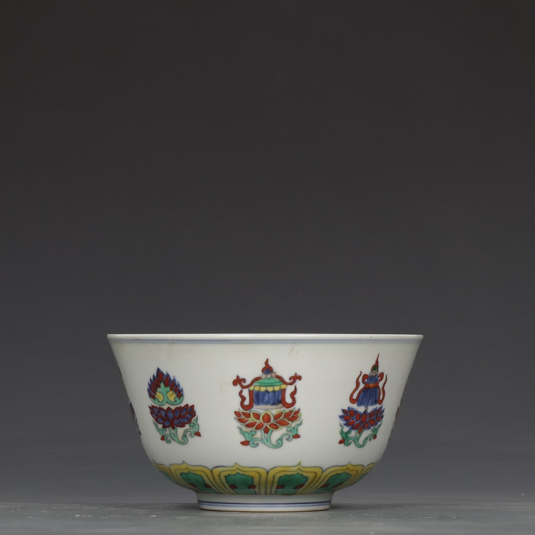 An Exquisite Doucai Eight Treasures Pattern Bowl - 4