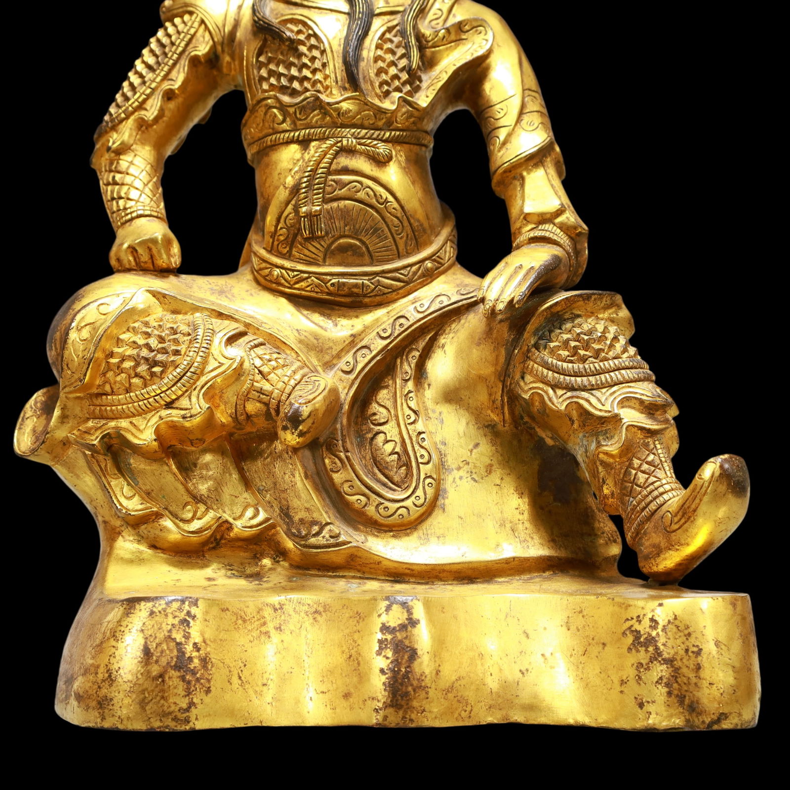 A Exquisite Gilt Bronze Guan yu - 3