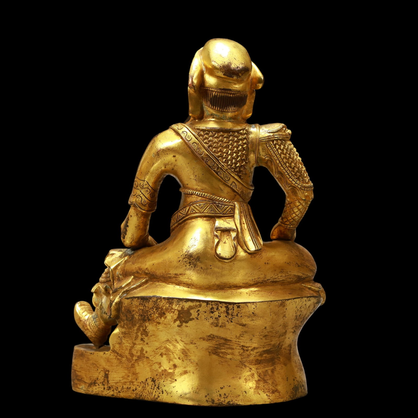 A Exquisite Gilt Bronze Guan yu - 8