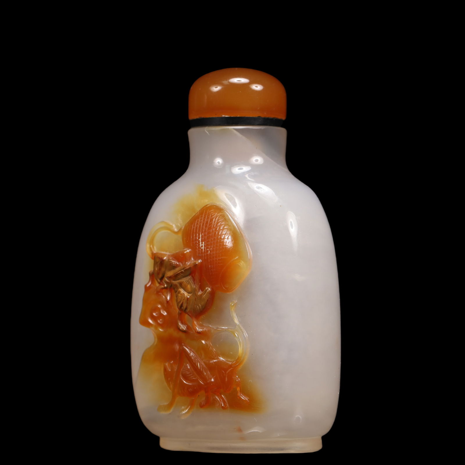 An Exquisite Agate Insect Pattern Snuff Bottle - 2