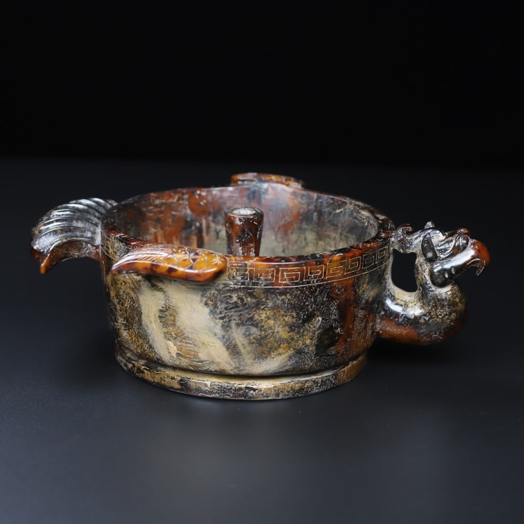 An Exquisite White Jade Phoenix-Shaped Candlestick - 6