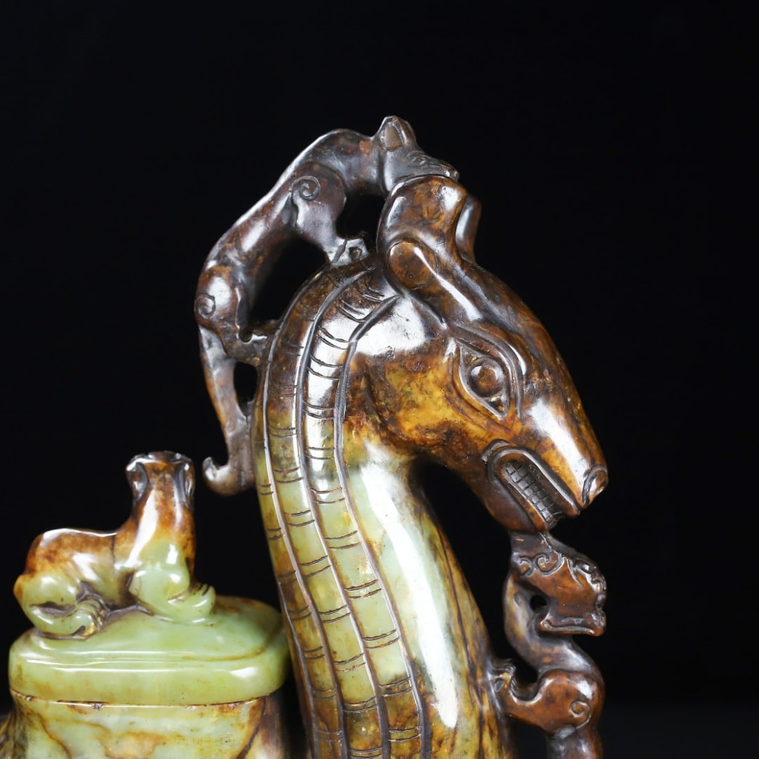 An Exquisite White Jade Beast-Face Pattern Auspicious Beast-Shaped Censer - 6