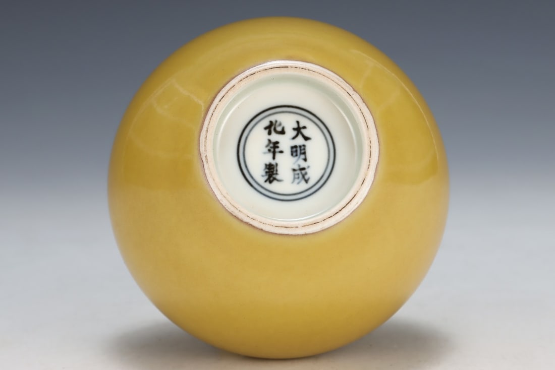 An Exquisite Yellow Glazed Vase - 9