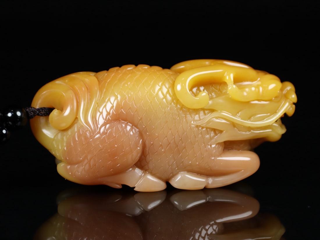 An Exquisite Shoushan Stone Auspicious Beast Hand Piece - 3